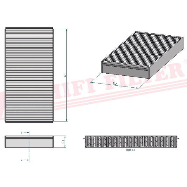 Filtre Habitacle SC 40069 Hifi Filter référence fournisseur HIFSC40069
